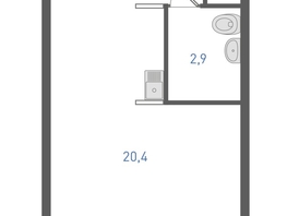 Продается Студия ЖК Левенцовка Парк, литер 8-14, 24.6  м&sup2;, 3562080 рублей