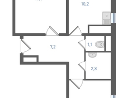 Продается 2-комнатная квартира ЖК Левенцовка Парк, литер 8-14, 53.2  м&sup2;, 7325640 рублей