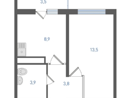 Продается 1-комнатная квартира ЖК Левенцовка Парк, литер 8-14, 31.1  м&sup2;, 5171930 рублей