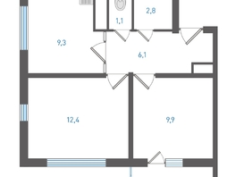 Продается 2-комнатная квартира ЖК Левенцовка Парк, литер 8-14, 42.6  м&sup2;, 6931020 рублей