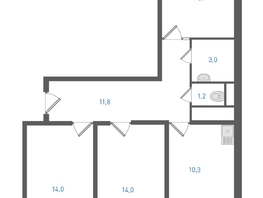 Продается 3-комнатная квартира ЖК Левенцовка Парк, литер 8-14, 66.7  м&sup2;, 9918290 рублей