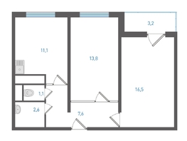 Продается 2-комнатная квартира ЖК Левенцовка Парк, литер 8-14, 54.3  м&sup2;, 7585710 рублей