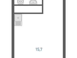 Продается Студия ЖК Левенцовка Парк, литер 8-14, 20.7  м&sup2;, 3817080 рублей