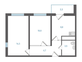 Продается 2-комнатная квартира ЖК Левенцовка Парк, литер 8-14, 45.9  м&sup2;, 6687630 рублей