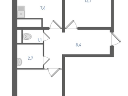 Продается 2-комнатная квартира ЖК Левенцовка Парк, литер 8-14, 46.6  м&sup2;, 5778400 рублей