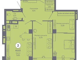Продается 2-комнатная квартира ЖК Сокольники, литер 3, 65.55  м&sup2;, 7210500 рублей