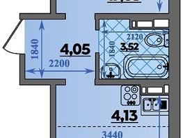 Продается 2-комнатная квартира ЖК Суворовский, литера 23, 43.04  м&sup2;, 5612655 рублей