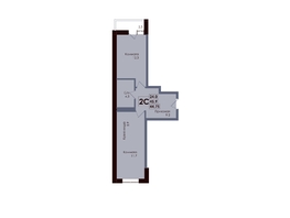 Продается 2-комнатная квартира ЖК Академия, 2 этап, 44.75  м&sup2;, 7764125 рублей