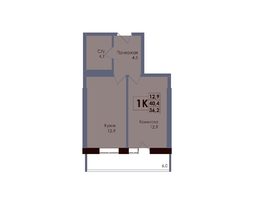Продается 1-комнатная квартира ЖК Академия, 2 этап, 36.2  м&sup2;, 6859900 рублей