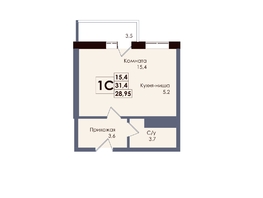 Продается Студия ЖК Академия, 2 этап, 28.95  м&sup2;, 5558400 рублей