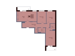 Продается 3-комнатная квартира ЖК Академия, 1 этап, 93.7  м&sup2;, 15319950 рублей