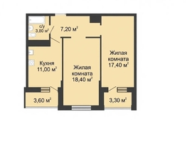 Продается 2-комнатная квартира Шеболдаева ул, 60.7  м&sup2;, 10100000 рублей