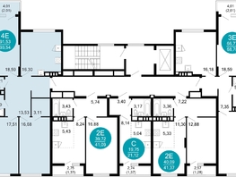 Продается 3-комнатная квартира ЖК 1799, литера 2.2, 93.4  м&sup2;, 18407272 рублей