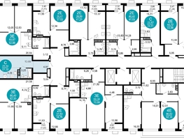 Продается 1-комнатная квартира ЖК 1799, литера 2.1, 27.2  м&sup2;, 6780960 рублей