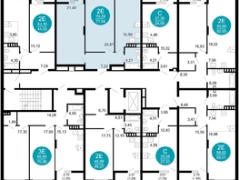 Продается 2-комнатная квартира ЖК 1799, литера 2.1, 71.7  м&sup2;, 13728399 рублей