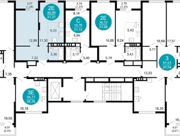 Продается 2-комнатная квартира ЖК 1799, литера 1.1, 41.6  м&sup2;, 10056384 рублей