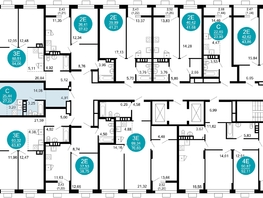 Продается 1-комнатная квартира ЖК 1799, литера 2.1, 27.1  м&sup2;, 6853048 рублей