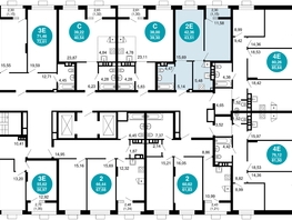 Продается 2-комнатная квартира ЖК 1799, литера 2.3, 43.51  м², 9541743 рублей