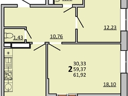 Продается 2-комнатная квартира ЖК Frame (Фрейм), 11В, 70.7  м², 11312000 рублей