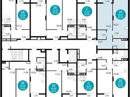 Продается 2-комнатная квартира ЖК 1799, литера 2.1, 62  м², 10732200 рублей