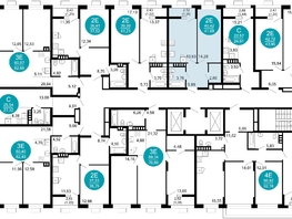 Продается 1-комнатная квартира ЖК 1799, литера 2.1, 41.68  м², 8961200 рублей