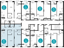 Продается 3-комнатная квартира ЖК 1799, литера 2.3, 91.12  м², 14770552 рублей