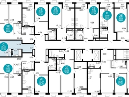 Продается 1-комнатная квартира ЖК 1799, литера 2.1, 27.22  м², 6813166 рублей