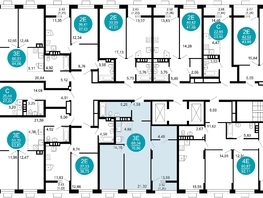 Продается 3-комнатная квартира ЖК 1799, литера 2.1, 70.6  м², 13004520 рублей