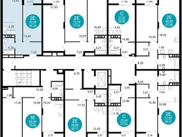 Продается 2-комнатная квартира ЖК 1799, литера 2.1, 44.23  м², 9832329 рублей