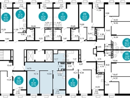 Продается 2-комнатная квартира ЖК 1799, литера 2.1, 67.7  м², 11969360 рублей