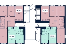 Продается 3-комнатная квартира ЖК Норд-Премьер, корпус 19, 86.6  м&sup2;, 10045600 рублей