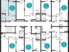 Продается 2-комнатная квартира ЖК 1799, литера 2.1, 44.23  м², 9810214 рублей