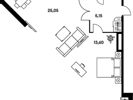 Продается 2-комнатная квартира ЖК Гринсайд, 5.1-5.5, 49.3  м², 9320000 рублей