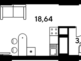 Продается Студия ЖК Малина Парк, дом 4, 24.16  м², 4910000 рублей