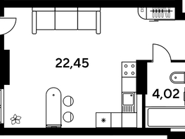 Продается Студия ЖК Малина Парк, дом 4, 28.37  м², 4320000 рублей