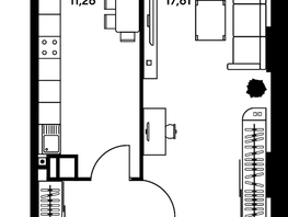 Продается 1-комнатная квартира ЖК Гринсайд, 3.1-3.4, 43.9  м², 7420000 рублей