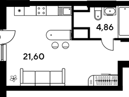 Продается Студия ЖК Малина Парк, дом 4, 28.15  м², 5090000 рублей