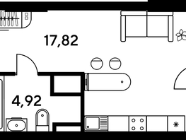 Продается Студия ЖК Малина Парк, дом 4, 24.43  м², 5900000 рублей