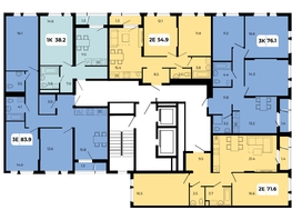 Продается 2-комнатная квартира ЖК Норд-Премьер, корпус 17, 54.9  м², 6807600 рублей