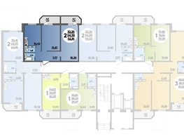 Продается 2-комнатная квартира ЖК Суворовский, литера 7, 56.76  м², 6510372 рублей