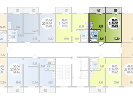 Продается 1-комнатная квартира ЖК Суворовский, литера 5, 38.23  м², 5145758 рублей