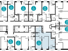 Продается 2-комнатная квартира ЖК 1799, литера 2.1, 61.87  м², 11093291 рублей