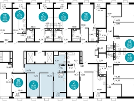 Продается 2-комнатная квартира ЖК 1799, литера 2.1, 67.7  м², 12003210 рублей