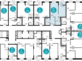 Продается 2-комнатная квартира ЖК 1799, литера 2.1, 43.47  м², 9663381 рублей