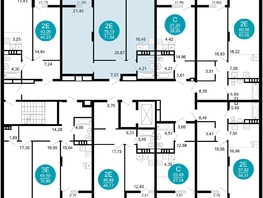 Продается 2-комнатная квартира ЖК 1799, литера 2.1, 71.54  м², 12819968 рублей