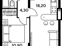 Продается 2-комнатная квартира ЖК Сезоны, 40.15  м², 5230000 рублей