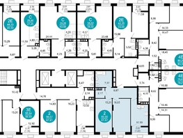 Продается 2-комнатная квартира ЖК 1799, литера 2.1, 61.87  м², 11247966 рублей