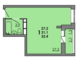 Продается Студия ЖК Gray (Грэй), кв-л 11-3, 32.4  м², 4762800 рублей