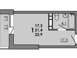 Продается Студия ЖК Gray (Грэй), кв-л 11-3, 22.9  м², 3366300 рублей