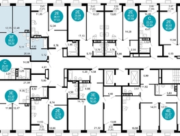 Продается 3-комнатная квартира ЖК 1799, литера 2.1, 64.06  м², 12017656 рублей